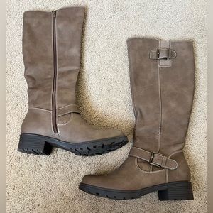 Sonoma Women’s 7.5 Knee High Brown Boots with Wedge Heel